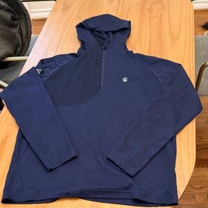 Navy Blue Men's Light weight Hoodie (No Laying Up logo)